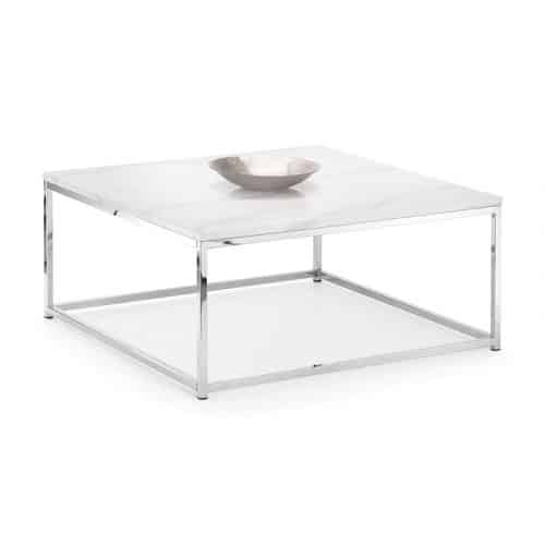 Scala white marble top square coffee table - Image 3