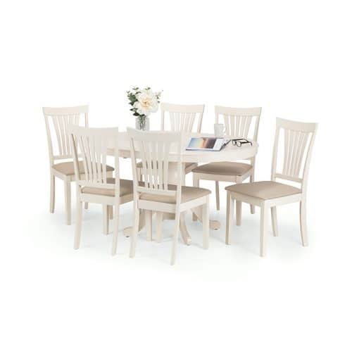 Stanmore round to oval extending dining set - Image 3