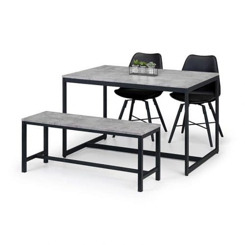 Staten bench & Kari black dining set - Image 3