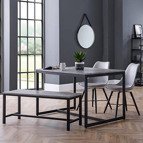 Staten bench & Kari grey dining set - Image 2