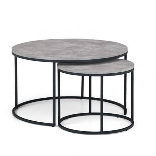 Staten round nesting coffee table