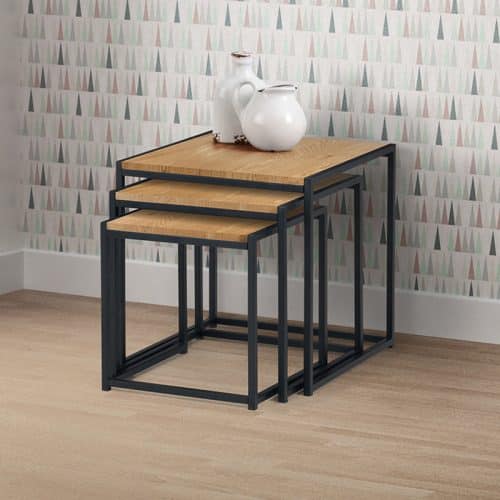 Tribeca nest of tables - oak - Image 2