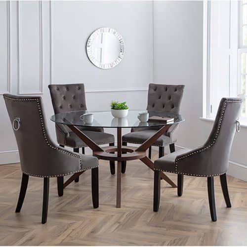 Chelsea large dining table & 4 veneto dining chairs