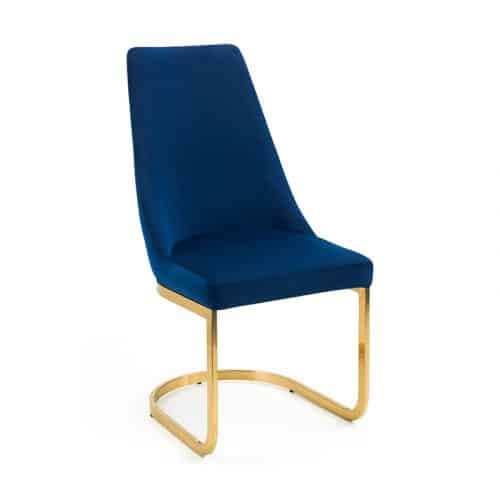 Minori dining table & 4 vittoria blue dining chairs - Image 8