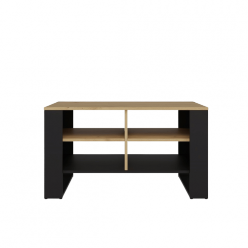 Modern Coffee Table 4P Slim Oak Artisan Black - Image 4