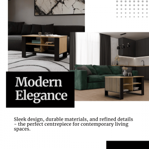 Sleek design, durable materials, and refined details — the perfect centrepiece for contemporary living spaces - Product Description Image