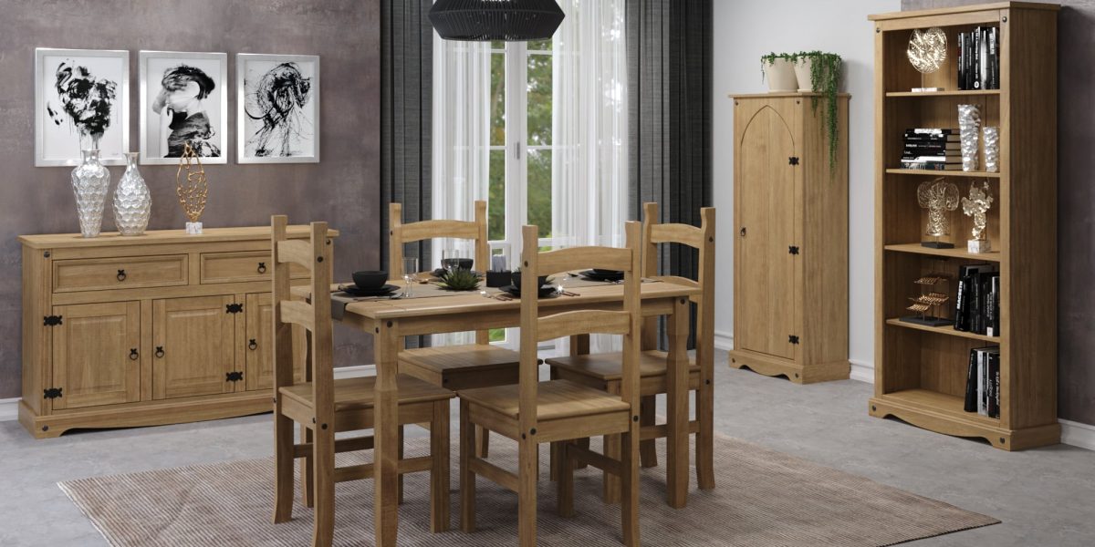 Four-chair rectangular dining table